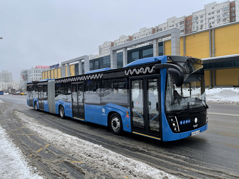 Новый сочленённый автобус КАМАЗ проходит испытания